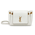 Saint Laurent Nolita Quilted Chain Bag in White