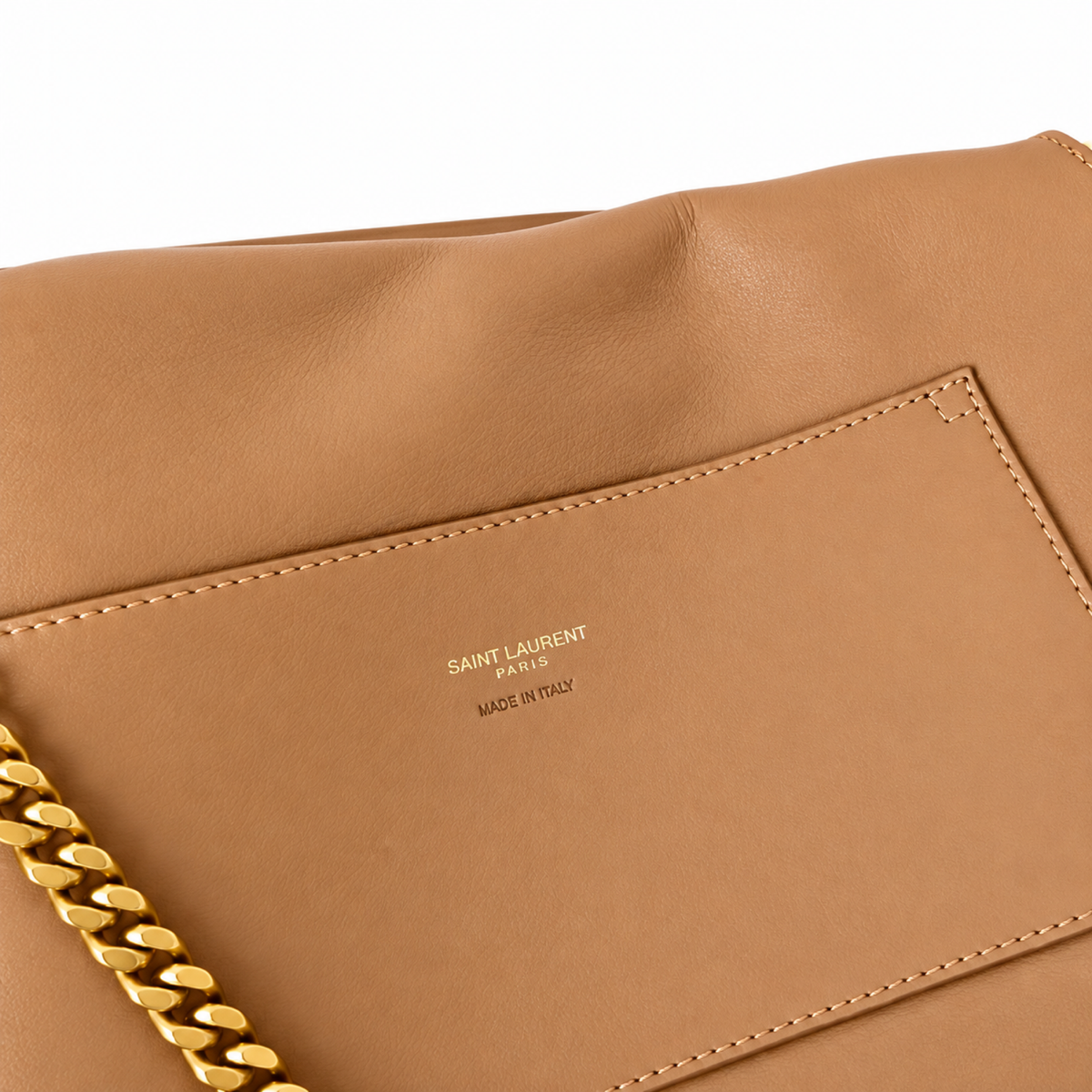 Saint Laurent YSL Kate Large Chain Bag – Cognac Suede