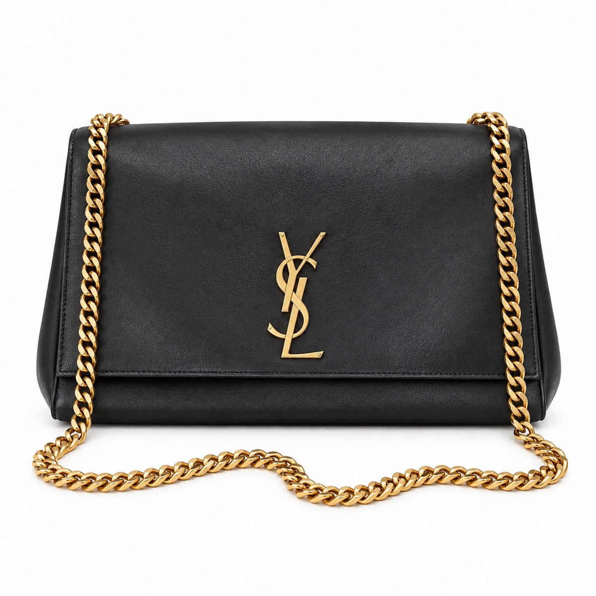 Saint Laurent YSL Kate Large Chain Bag – Black Gold