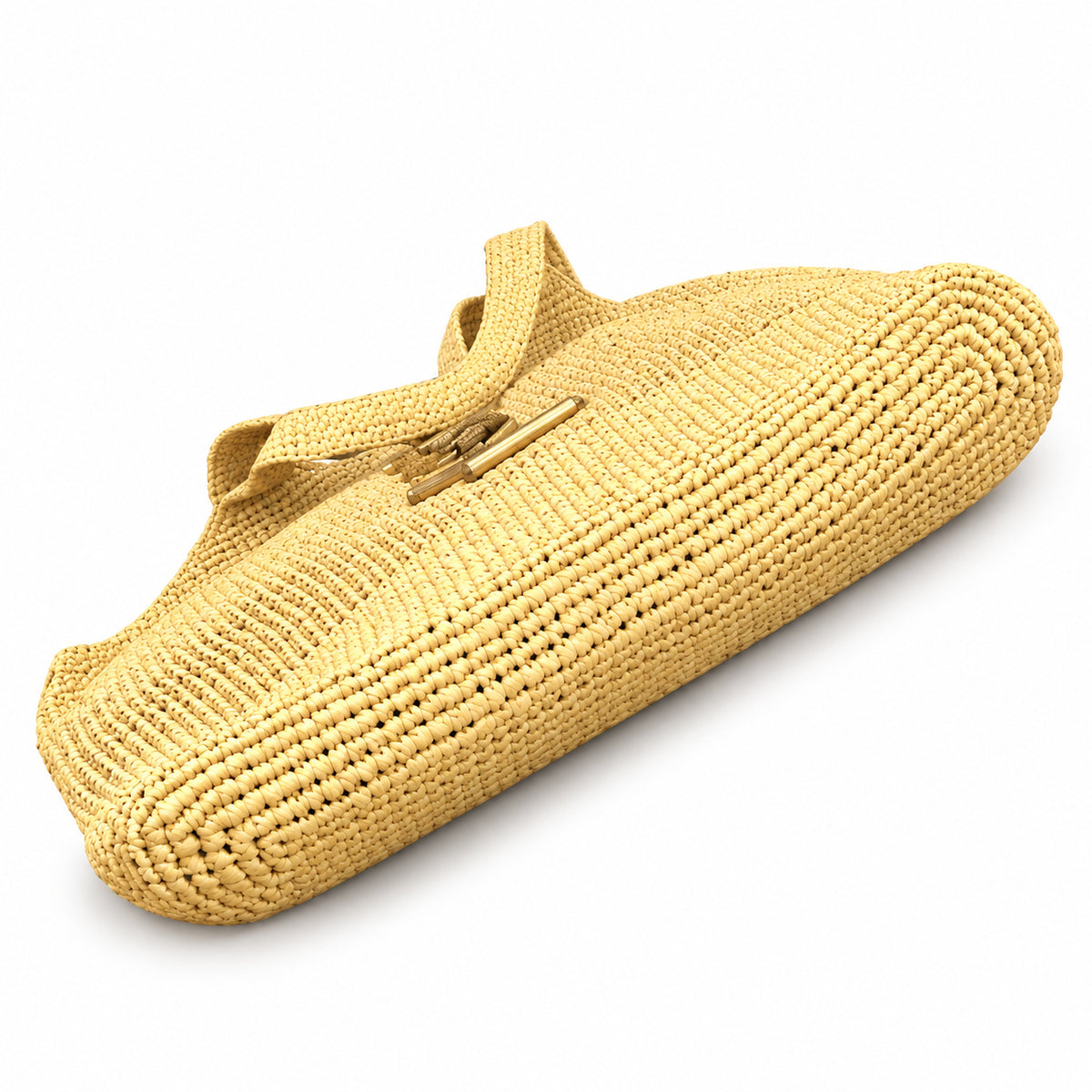 YSL Saint Laurent Icare Maxi Tote Bag in Yellow Raffia