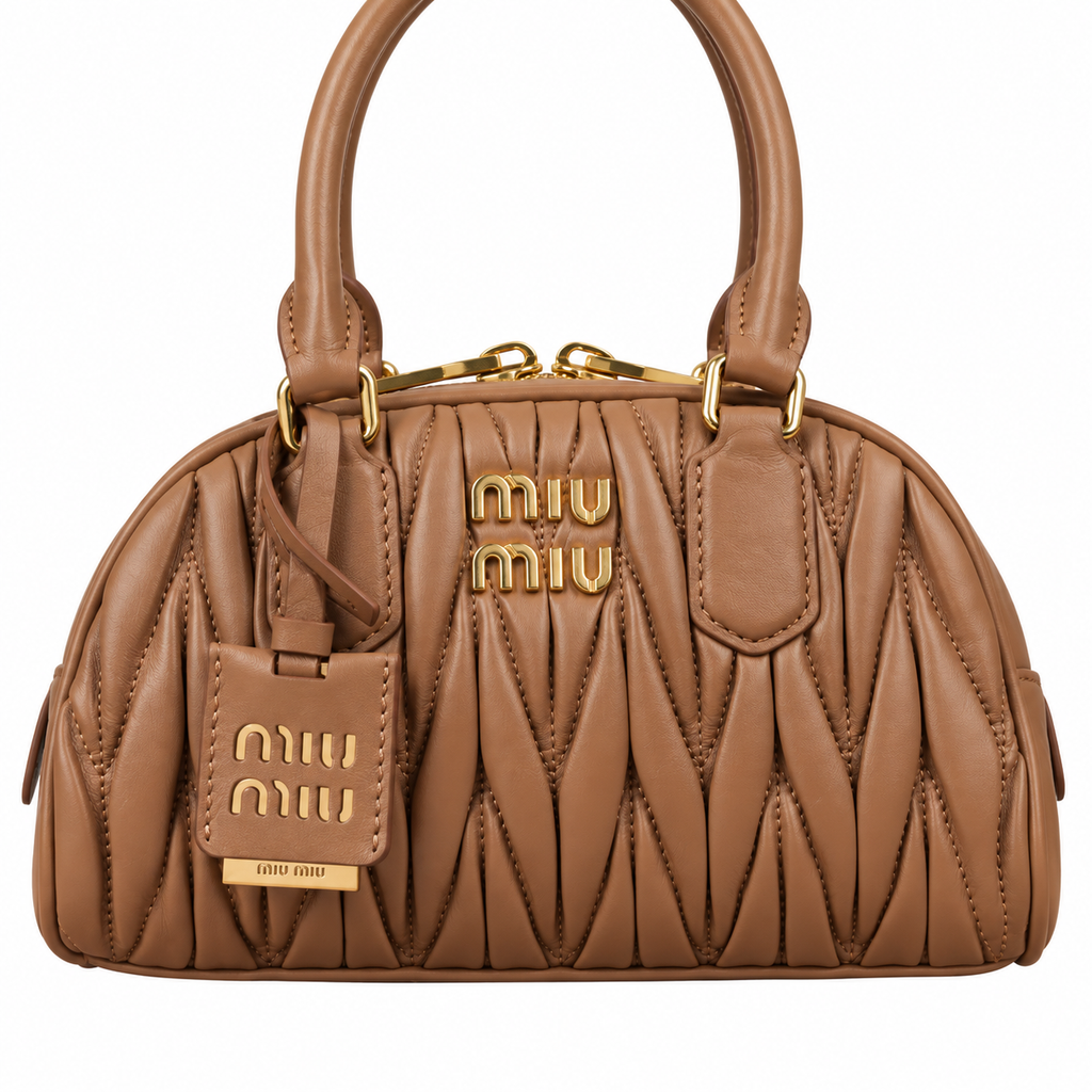 Miu Miu Matelassé Leather Rebel Charm Crossbody Bag