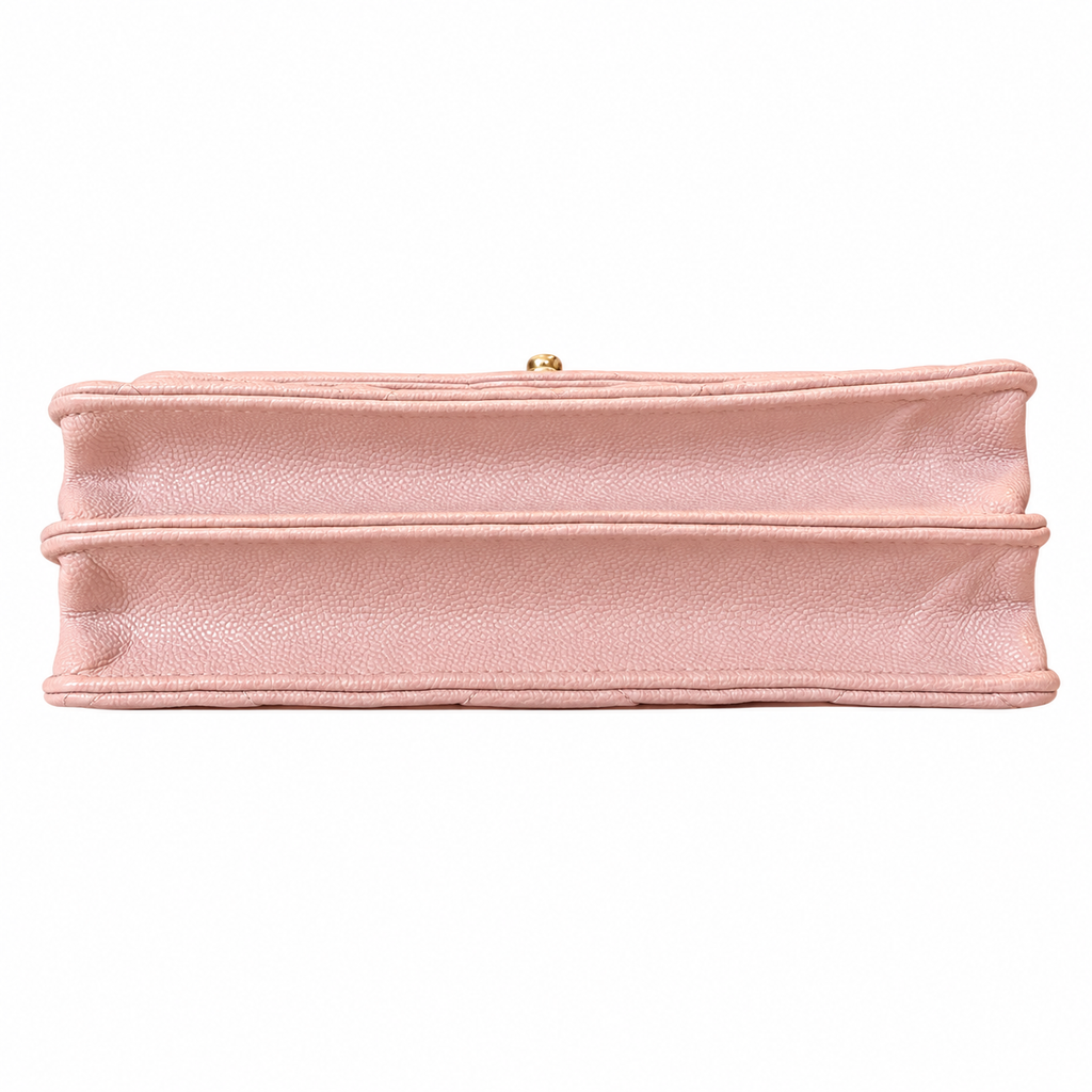 Chanel Trendy CC Quilted Iridescent Calfskin Top Handle WOC Pink 19cm