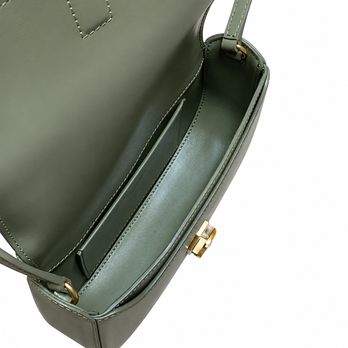 Saint Laurent Voltaire Shoulder Bag in Sage Green