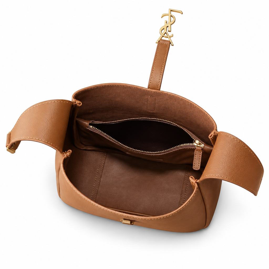 Saint Laurent YSL Le 5 à 7 Hobo – Camel Gold