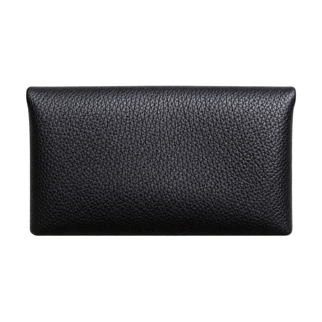 YSL Saint Laurent Cassandre Large Envelope Pouch in Black Grained Leather