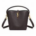 YSL Le 37 Bucket Bag – Dark Brown Smooth Leather
