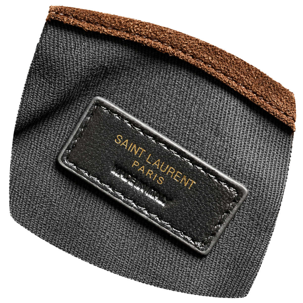 YSL Saint Laurent Jamie Tote Bag Brown Suede Gold Chain
