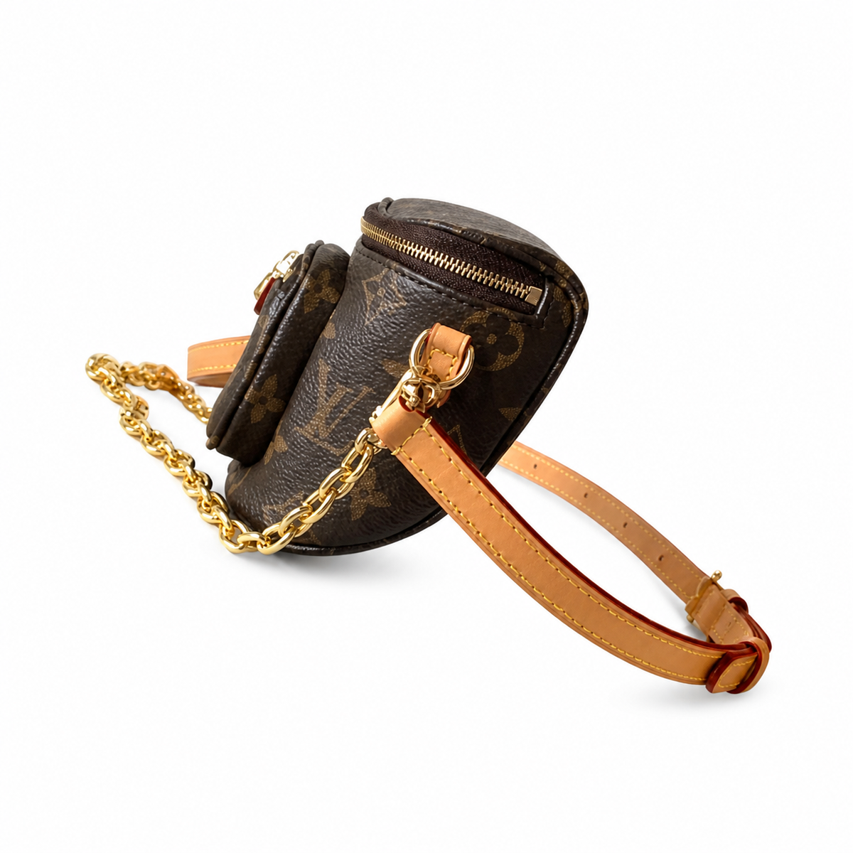 Louis Vuitton Mini Bumbag – Monogram Canvas Gold Chain