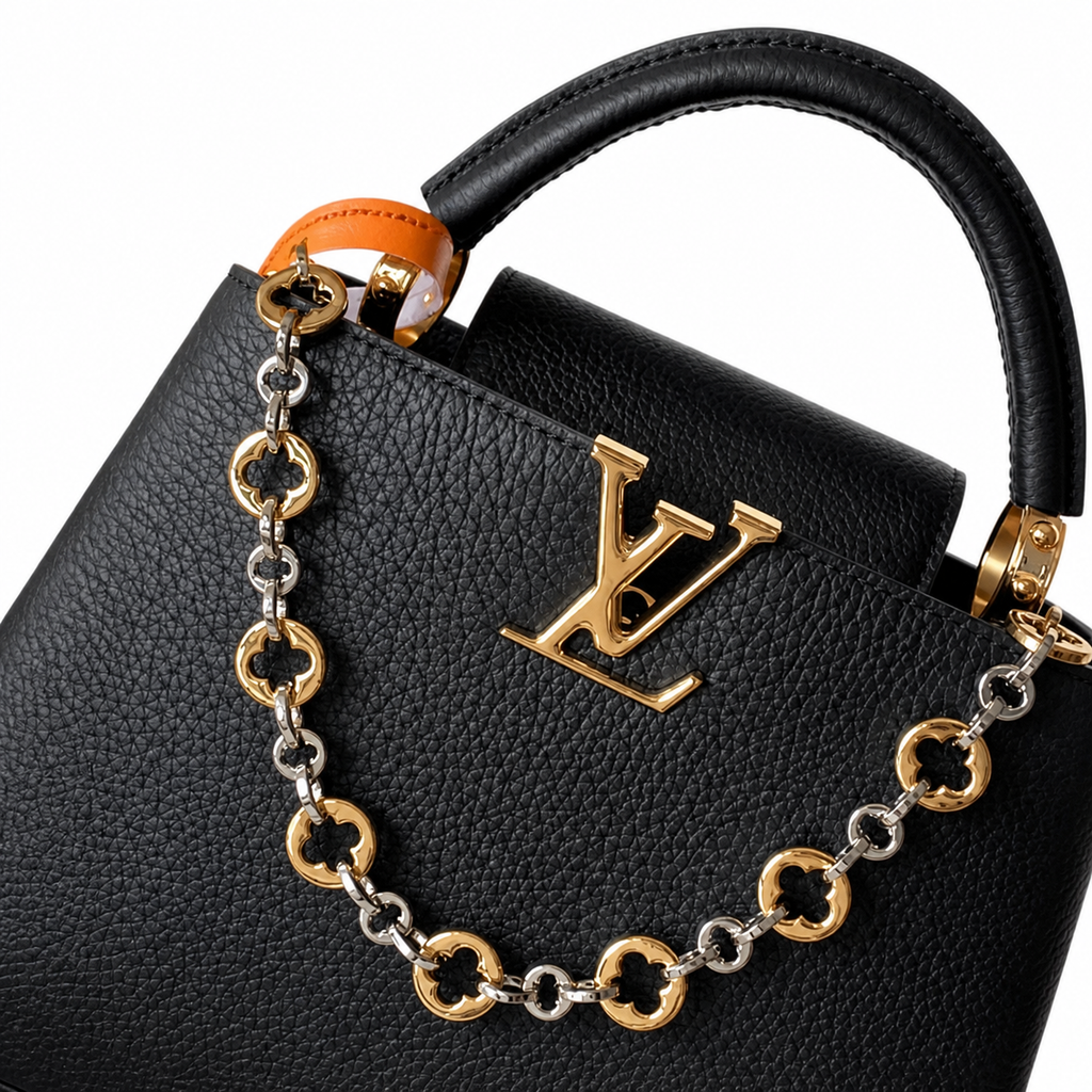 Louis Vuitton Capucines Mini Black Taurillon Leather Crossbody Bag
