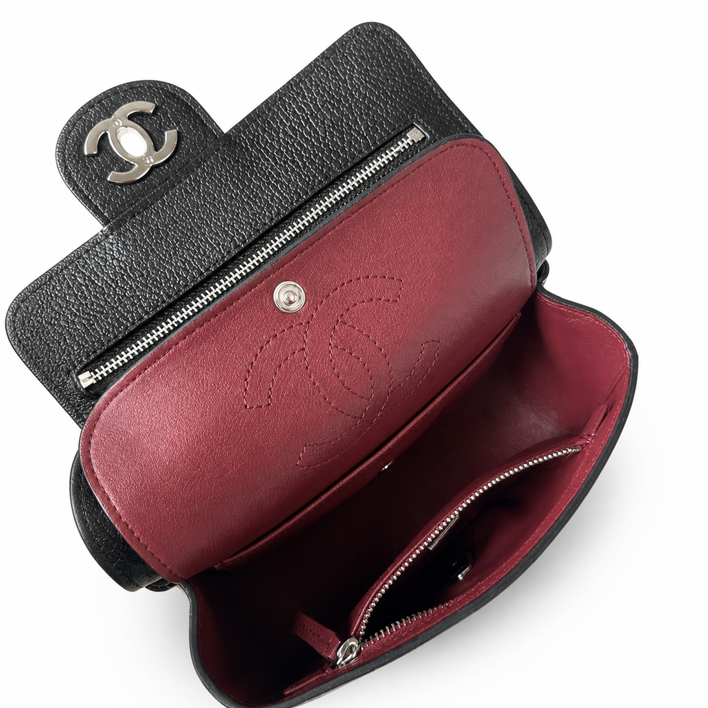 Chanel Black Textured Flap Crossbody Bag