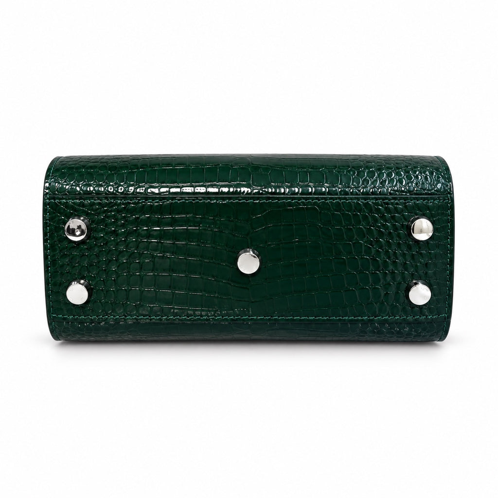 YSL Sac de Jour Small Bag – Forest Green Croc-Embossed