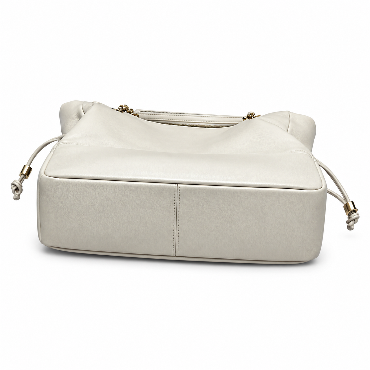 Saint Laurent YSL Nino Tote – Cream Gold Chain