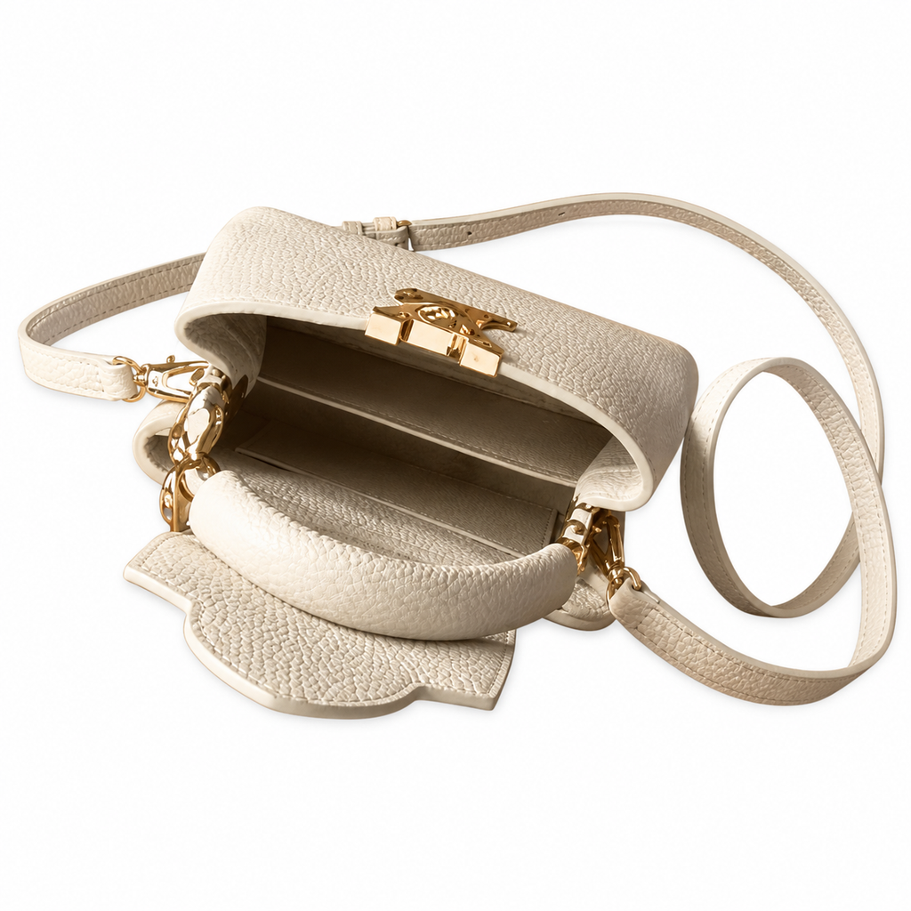 Louis Vuitton Capucines Mini – White Embossed Leather