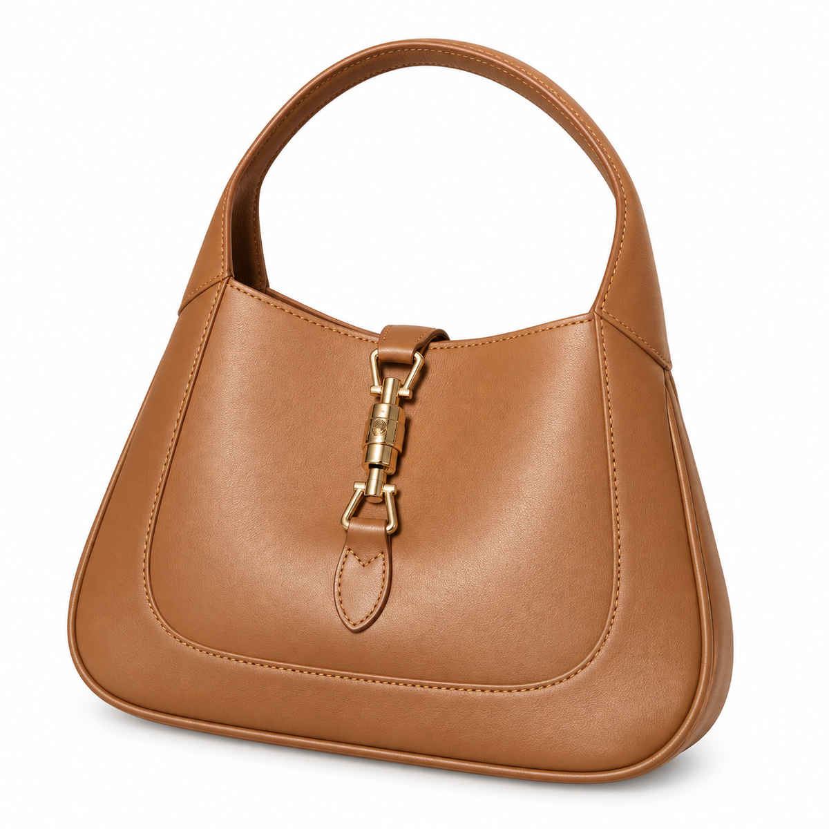 Gucci Jackie 1961 Small Hobo in Camel Tan Leather with Tab Closure