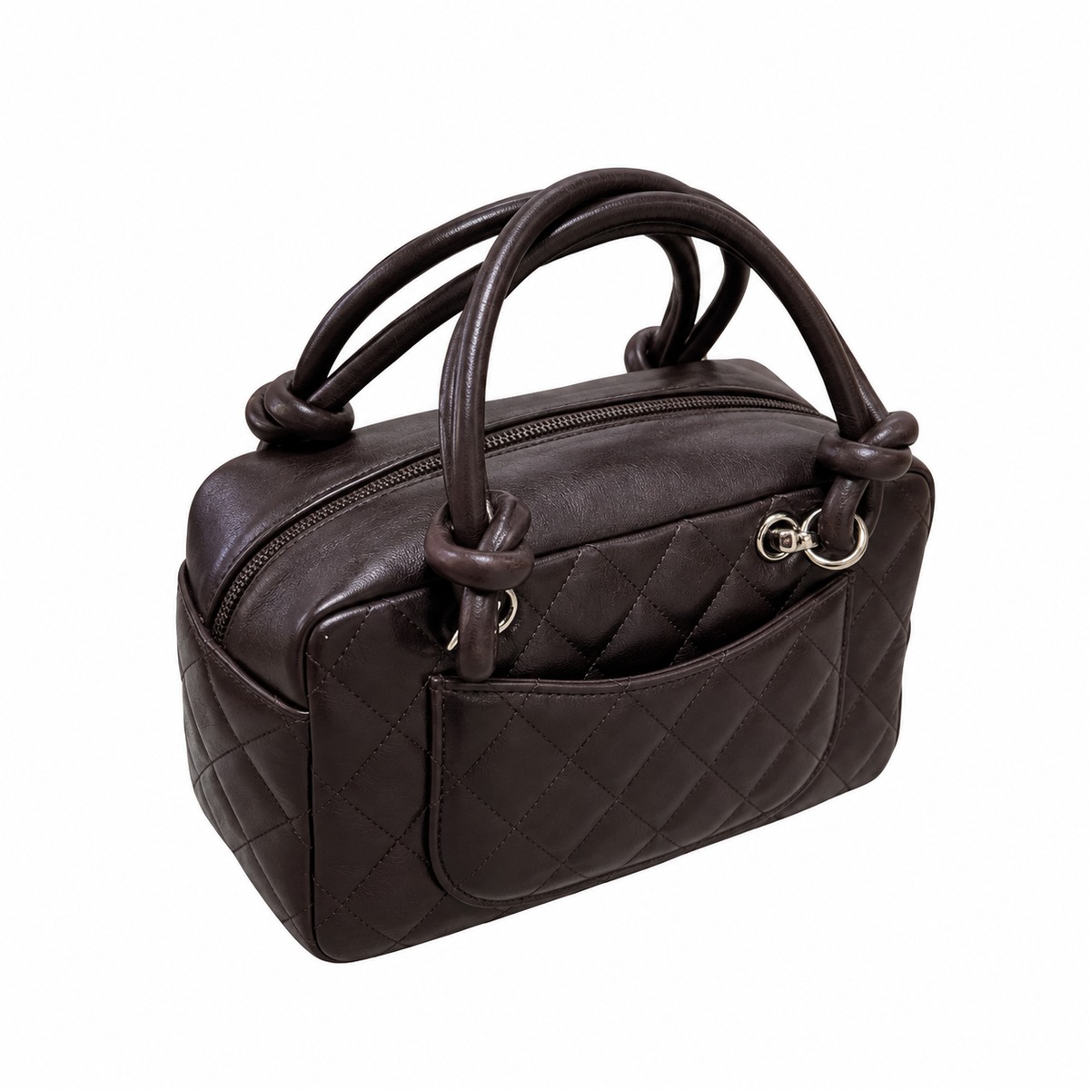 Chanel Compact Quilted Shoulder Bag 21cm