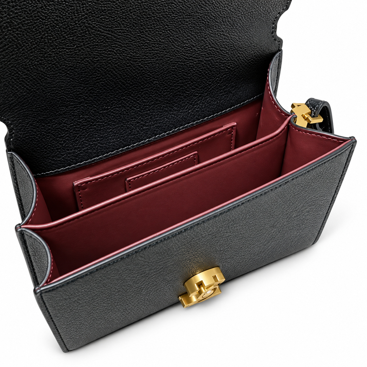 Saint Laurent Cassandra Mini – Black Epsom Leather Gold