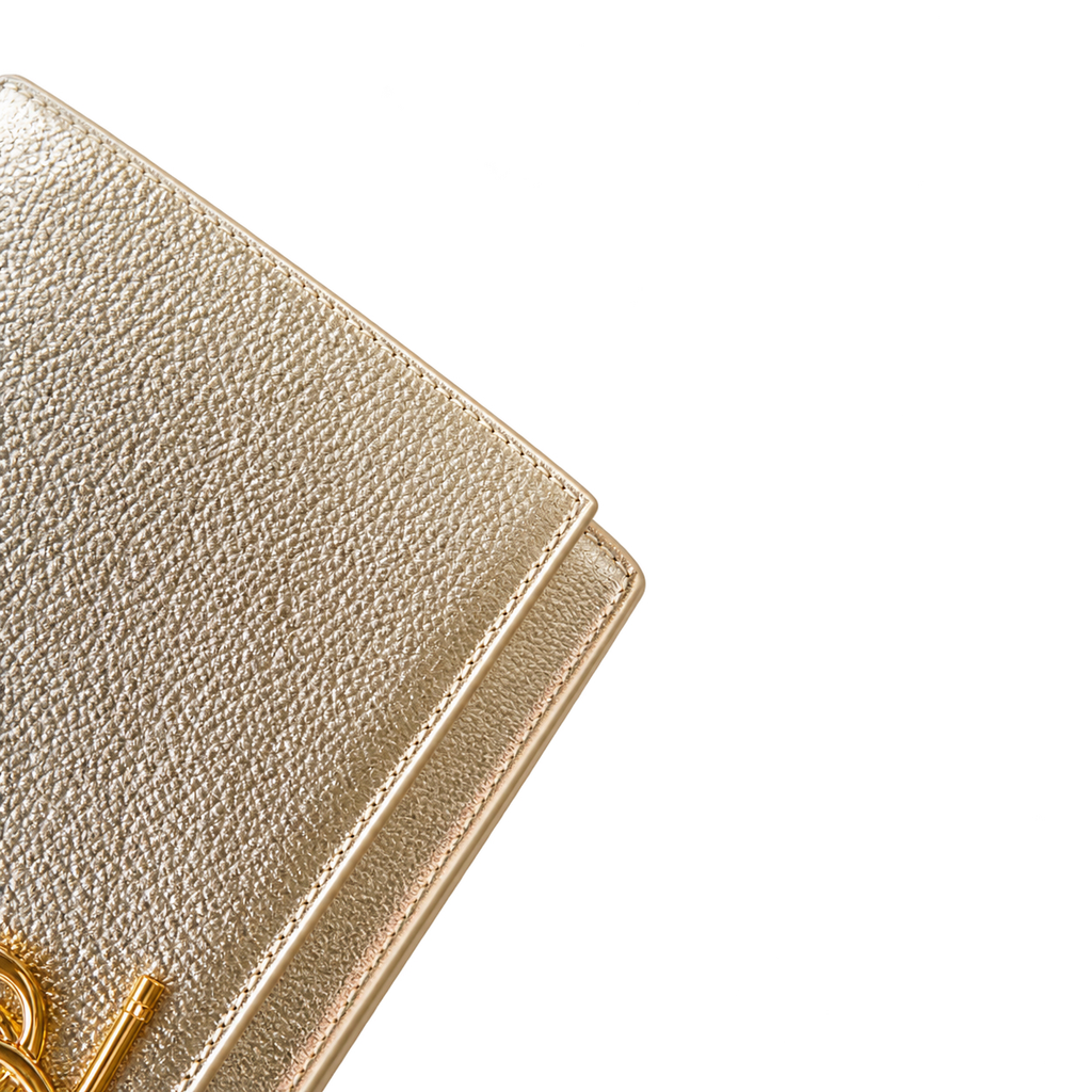 Saint Laurent YSL Kate Chain Bag – Gold Metallic