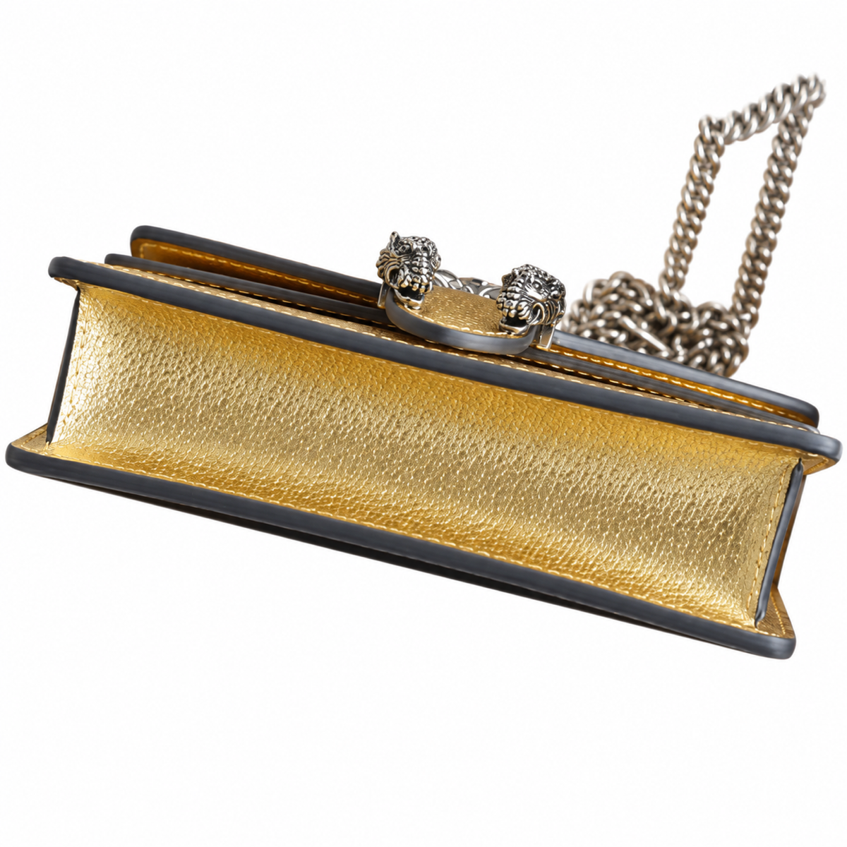 Gucci Dionysus Mini Bag in Gold Metallic Leather