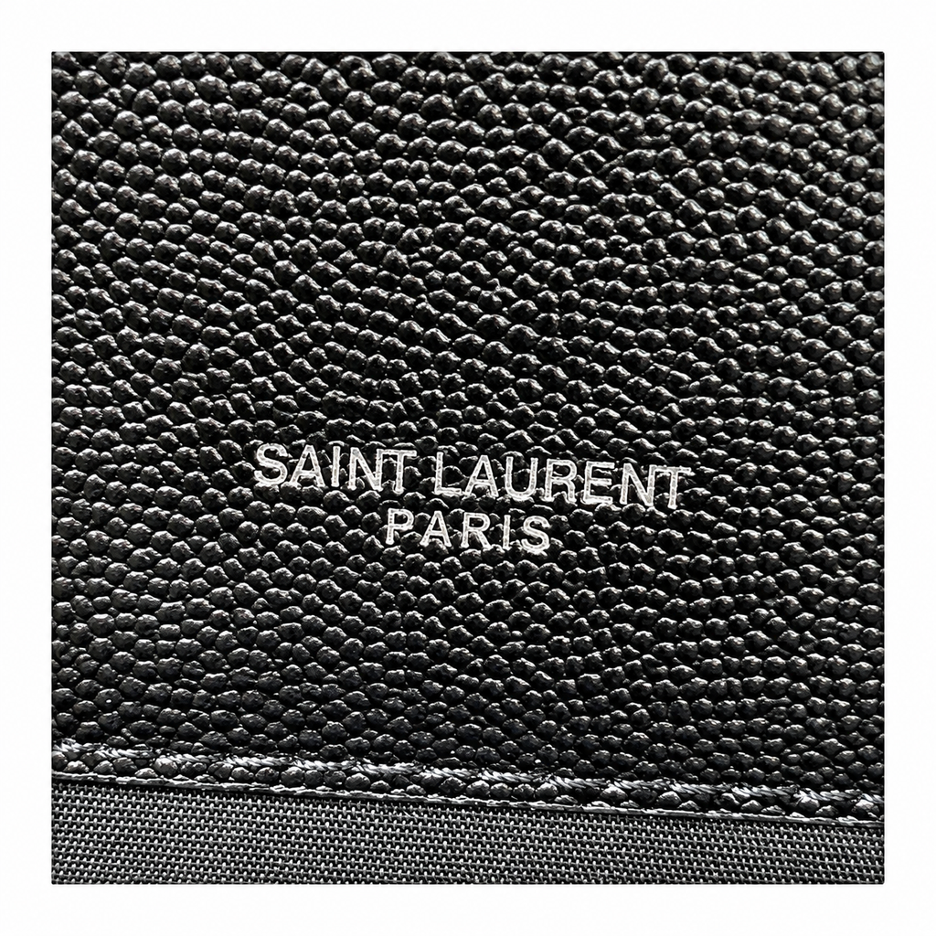 Saint Laurent YSL Envelope Bag – Black Silver