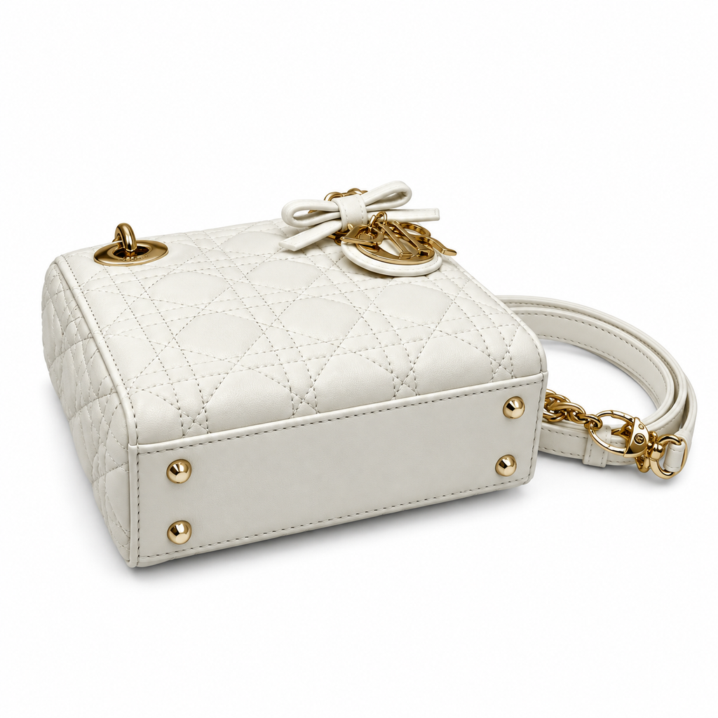 Dior Cannage Quilted Flap Bag with Adjustable Strap