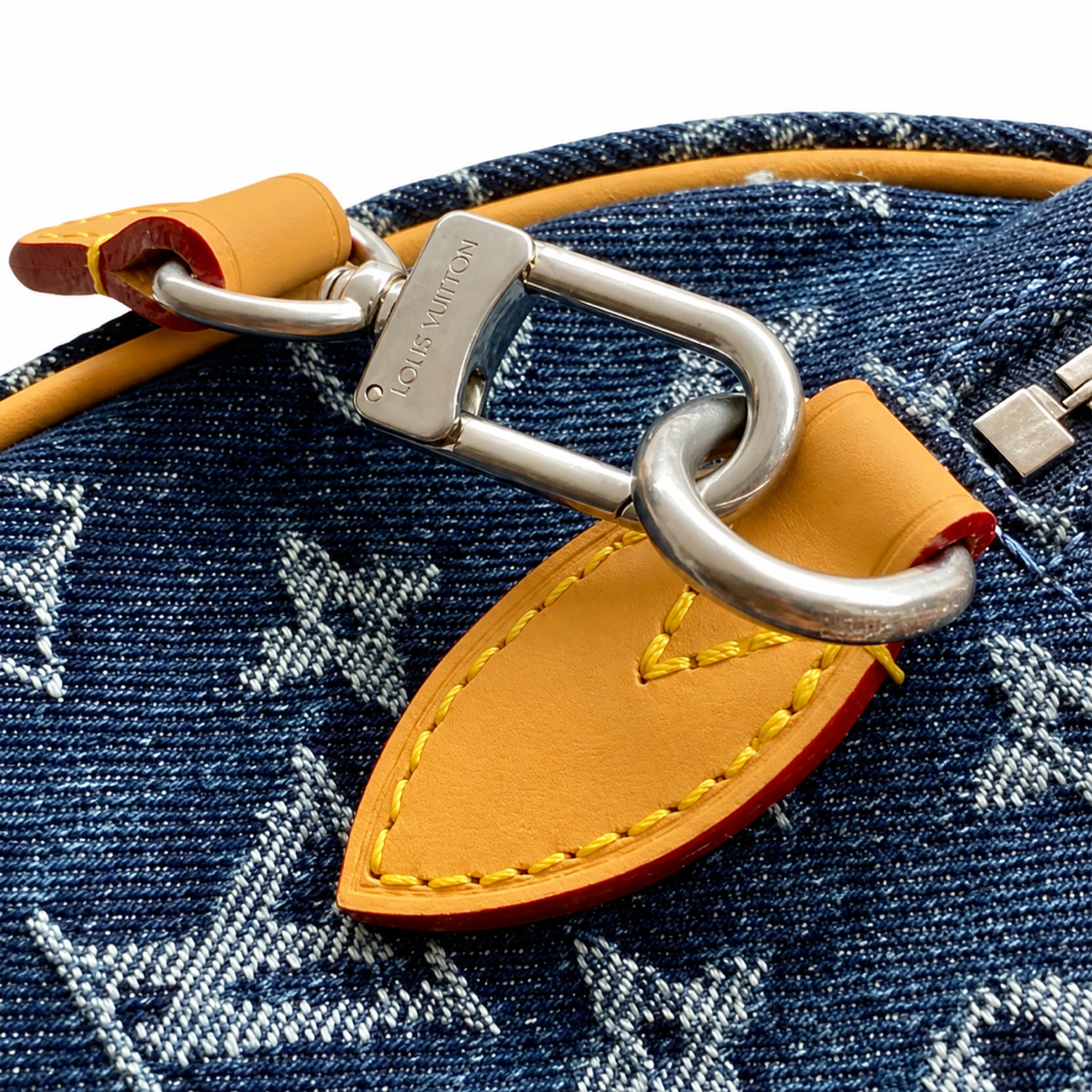 Louis Vuitton Speedy Bandouliere 20 Monogram Denim Cartoon Patch Bag