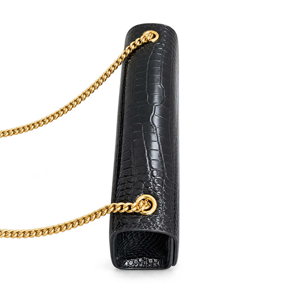Saint Laurent YSL Kate Tassel Chain Bag – Black Croc