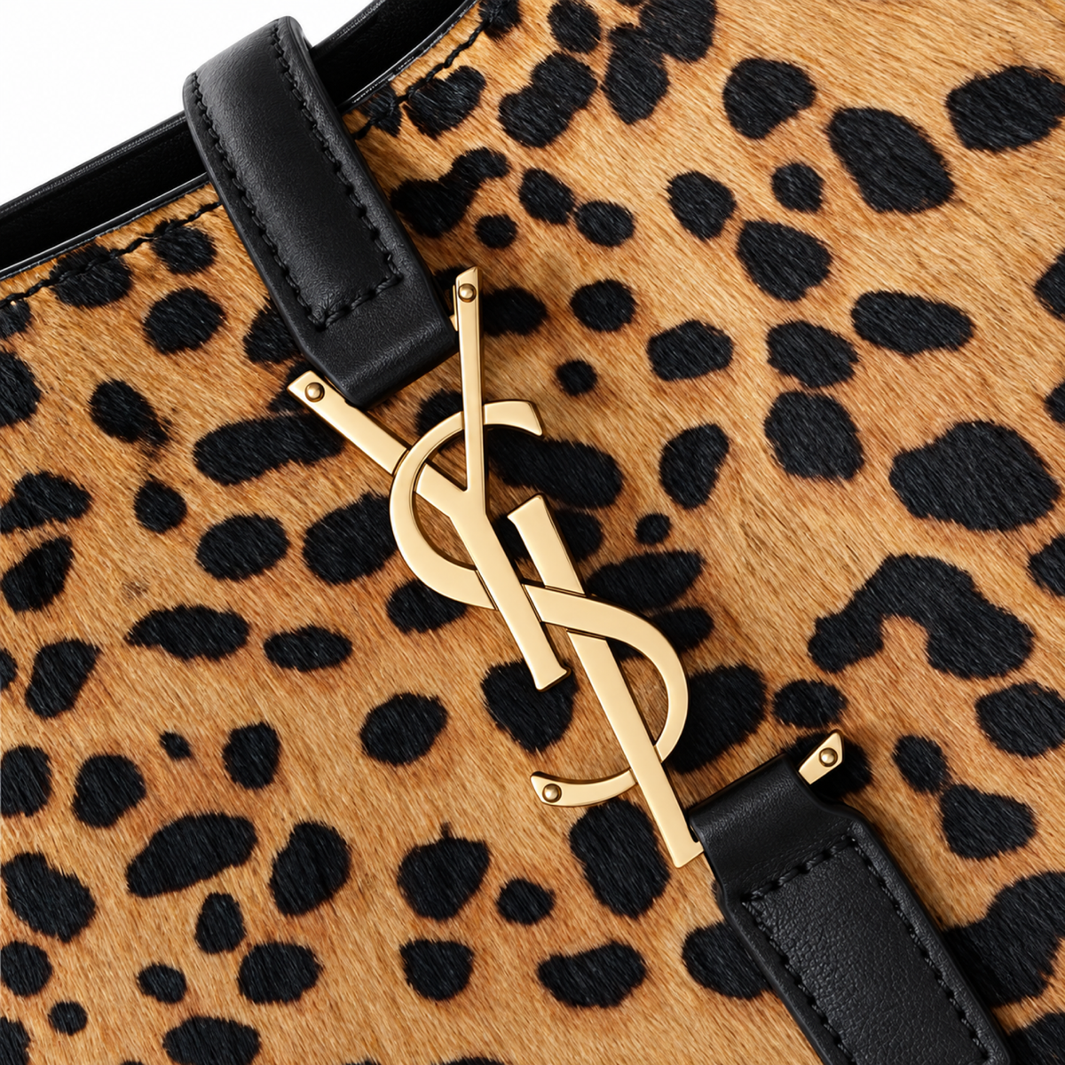 Saint Laurent YSL Le 5 à 7 Hobo – Leopard Gold