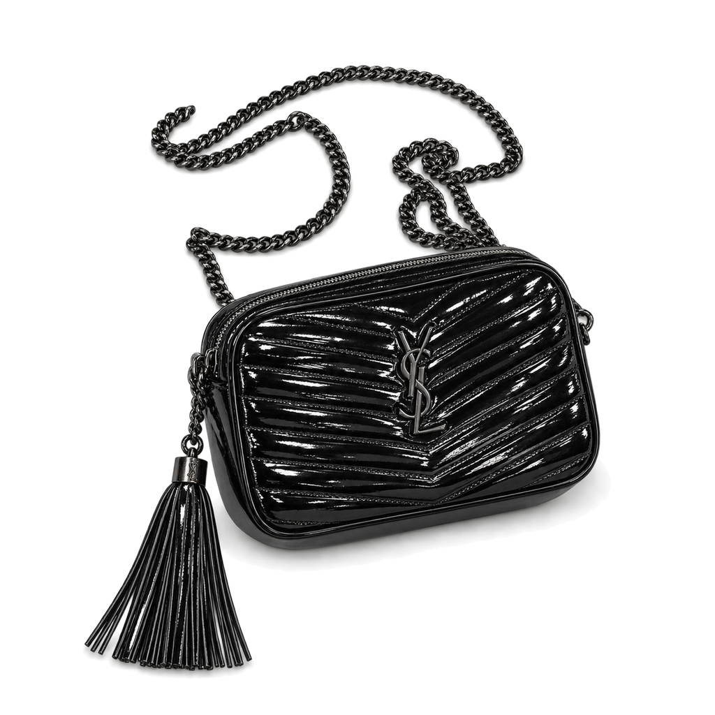 Saint Laurent YSL Lou Camera Bag – All Black Patent