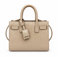 Saint Laurent Sac de Jour Bag – Beige Croc Embossed