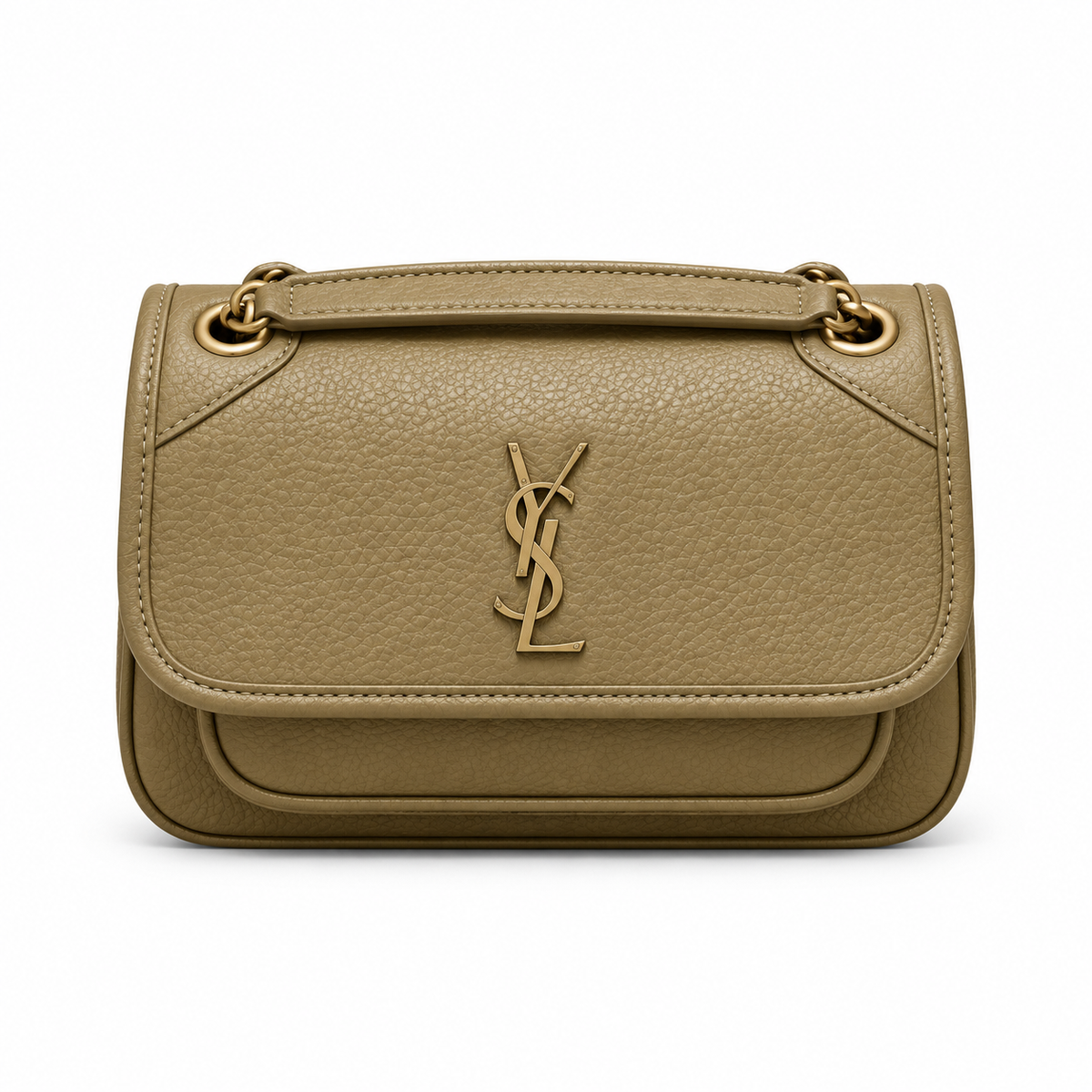 Saint Laurent Niki Medium Top Handle Bag in Khaki