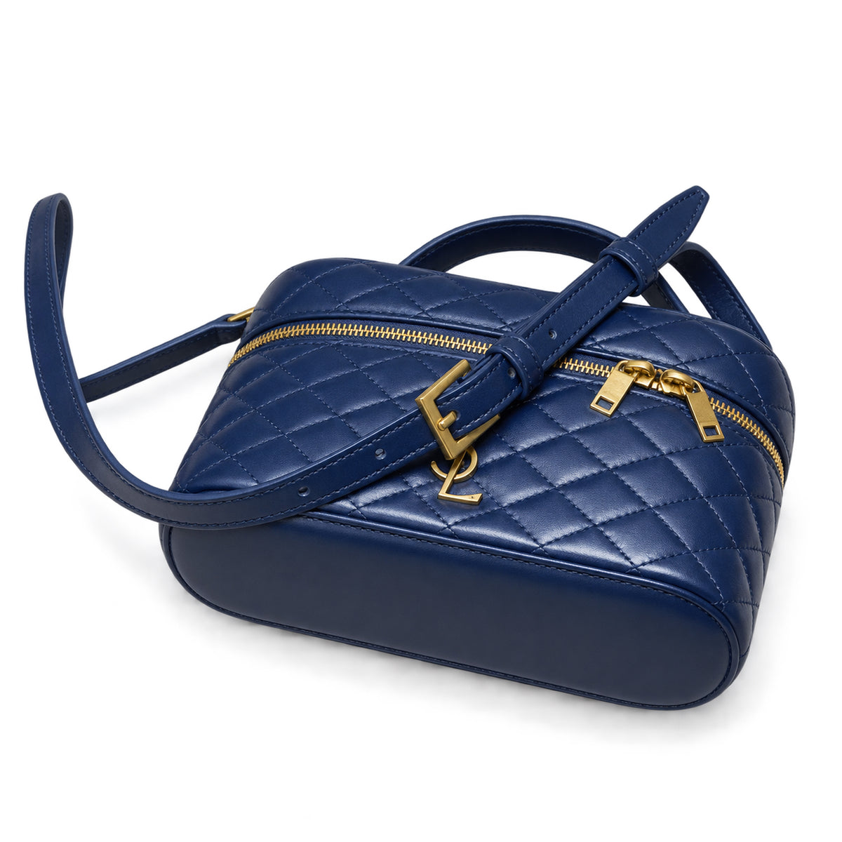 YSL Gaby Vanity Bag – Navy Blue Quilted Leather