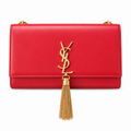 Saint Laurent YSL Kate Medium – Red Gold Tassel