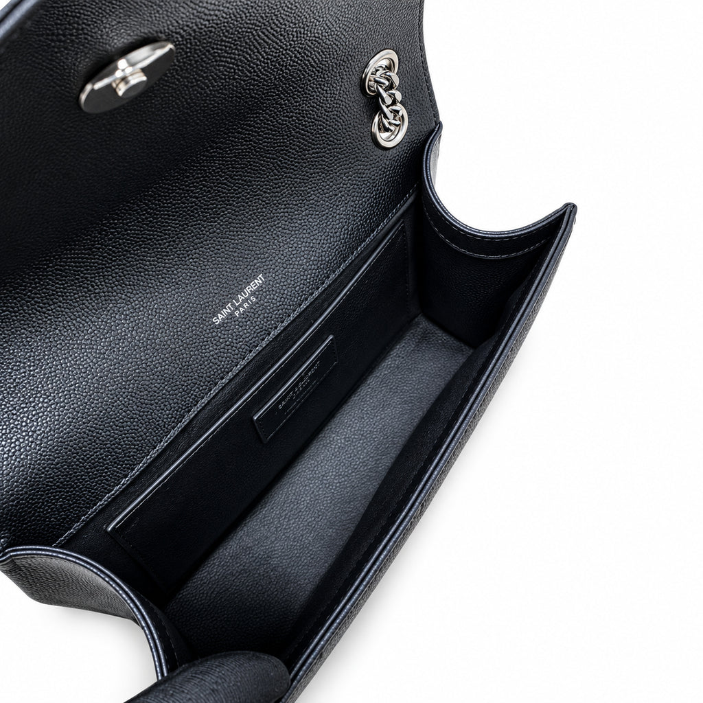 Saint Laurent YSL Envelope Large – Black Silver