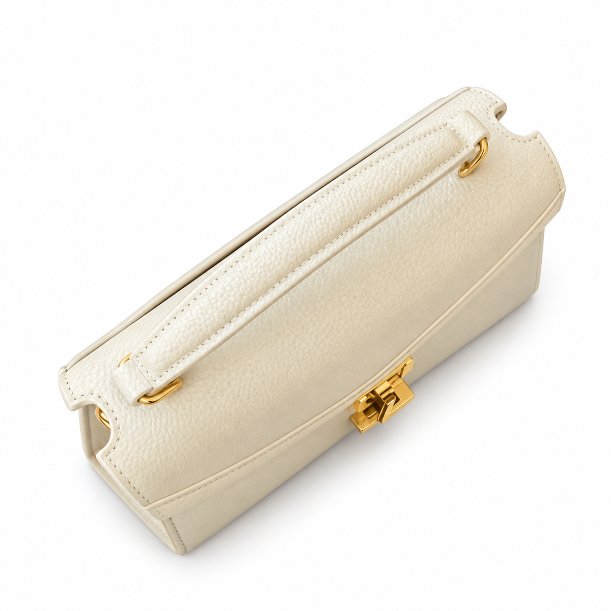 Saint Laurent YSL Cassandre Top Handle Bag – Cream