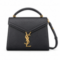 Saint Laurent Cassandra Mini – Black Grained Leather