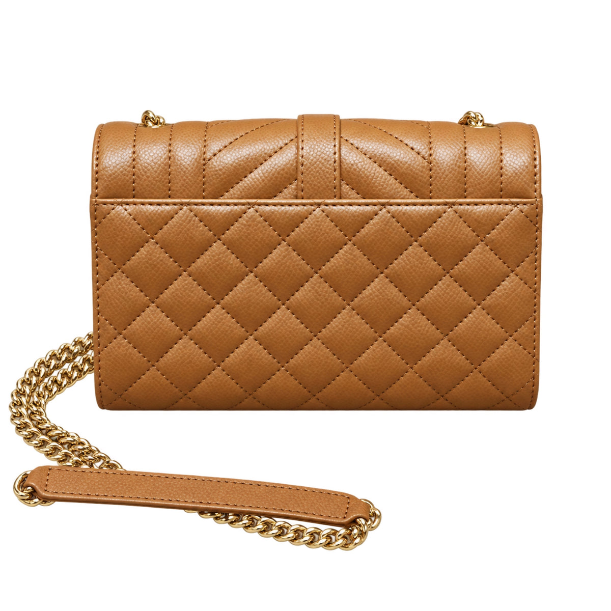 Saint Laurent YSL Envelope Small Bag – Camel Quilted Leather