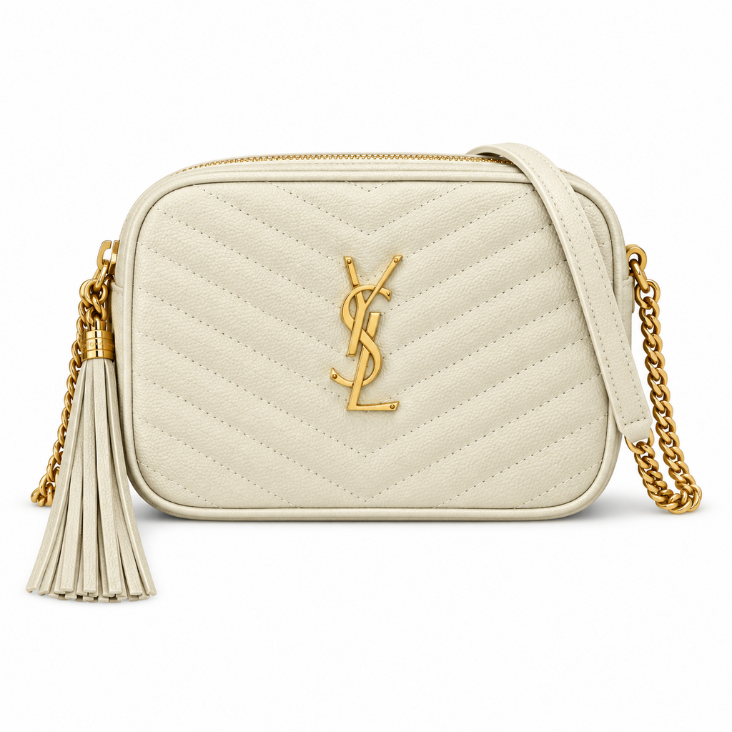 Saint Laurent YSL Lou Camera Bag – Cream Gold