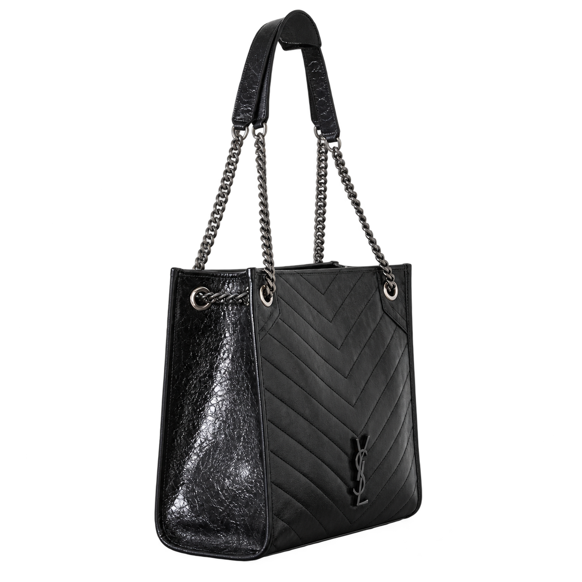 YSL Niki Shopping Bag – Black Quilted Leather