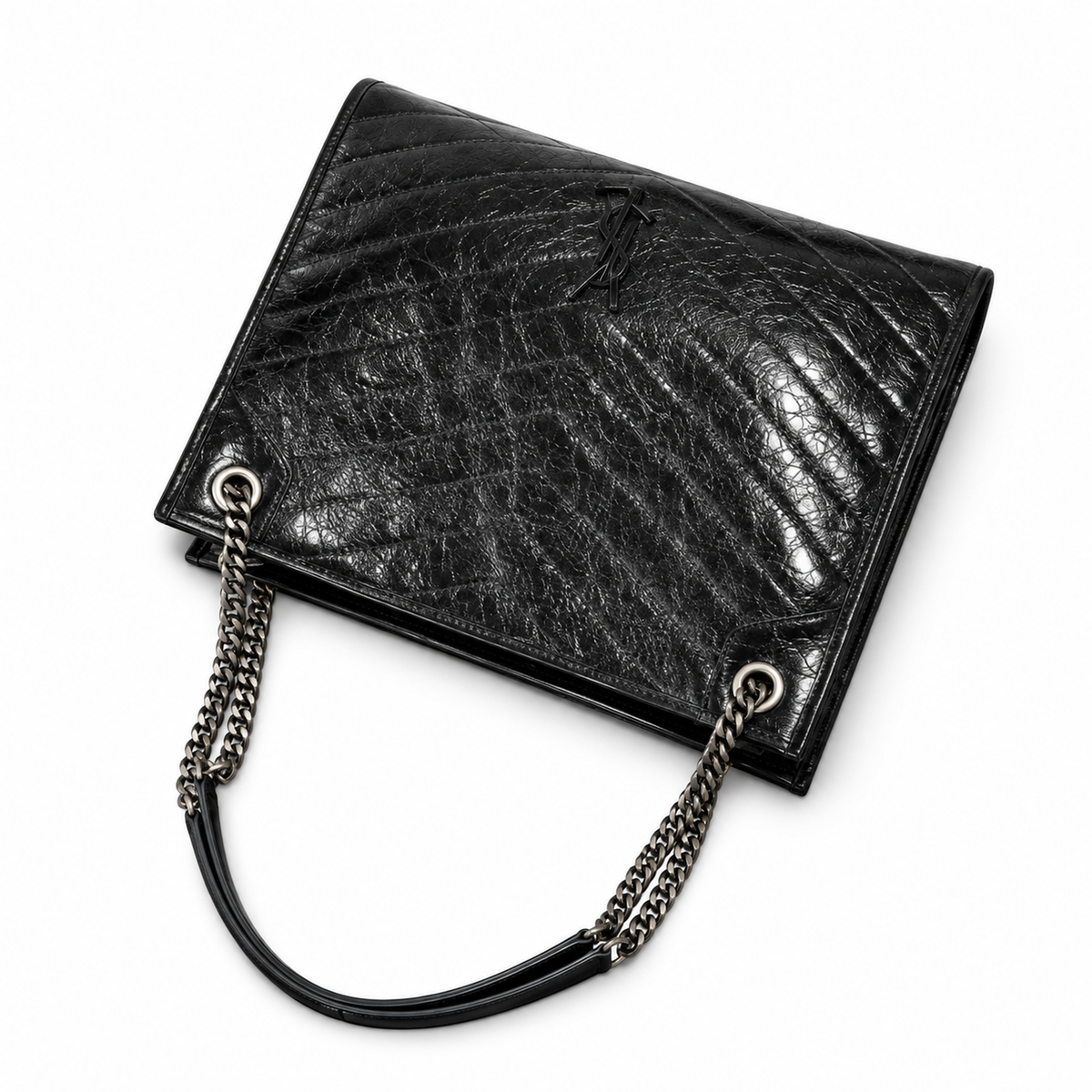 YSL Niki Shopping Bag – Black Quilted Leather