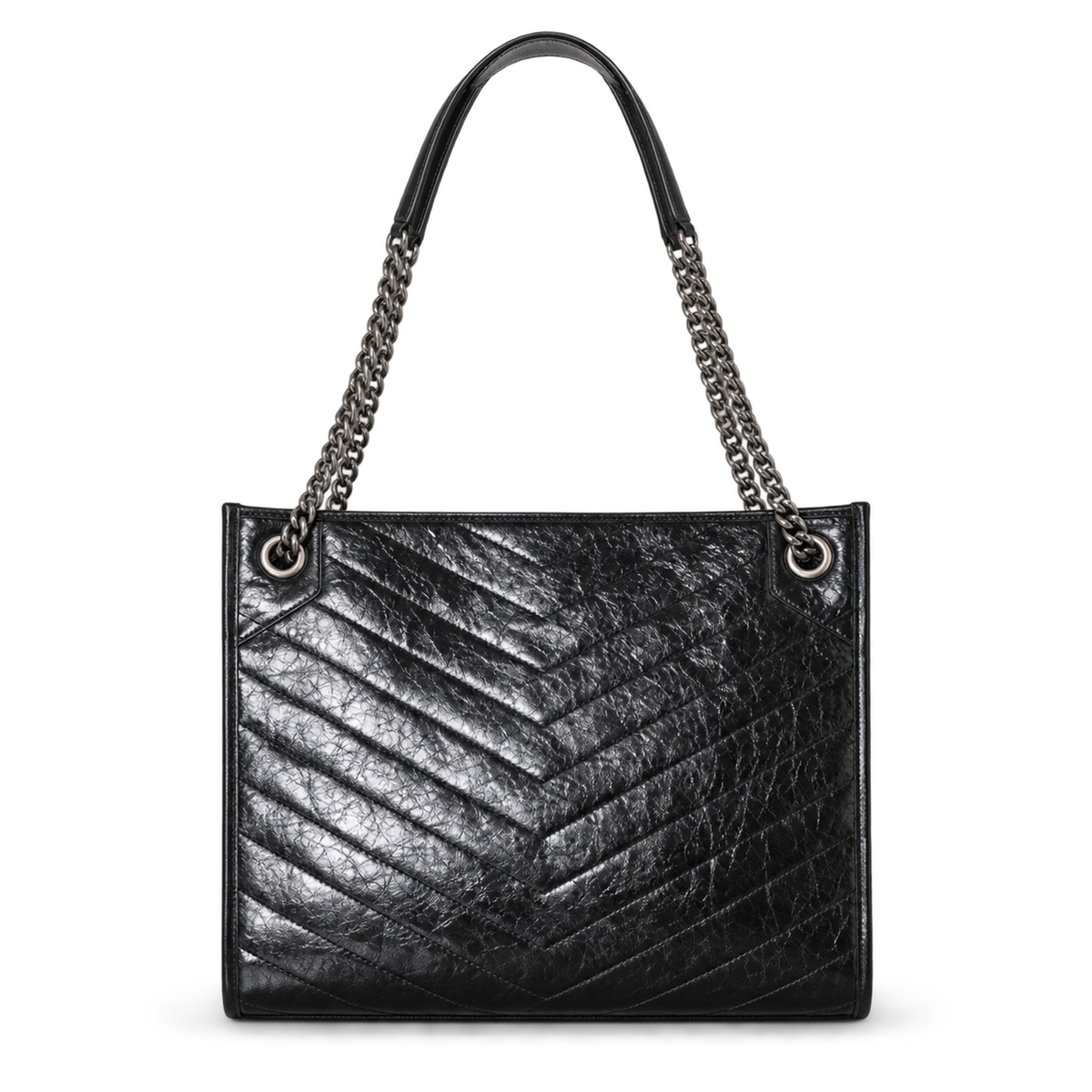 YSL Niki Shopping Bag – Black Quilted Leather