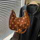 Black Polka Dot Hobo Bag – Gold Rivet Crescent