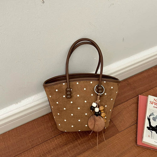 Leopard Print Canvas Tote – Brown Trim Wood Bead