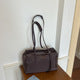 Large Nylon Tote Bag – Light Grey Front Zip Pocket