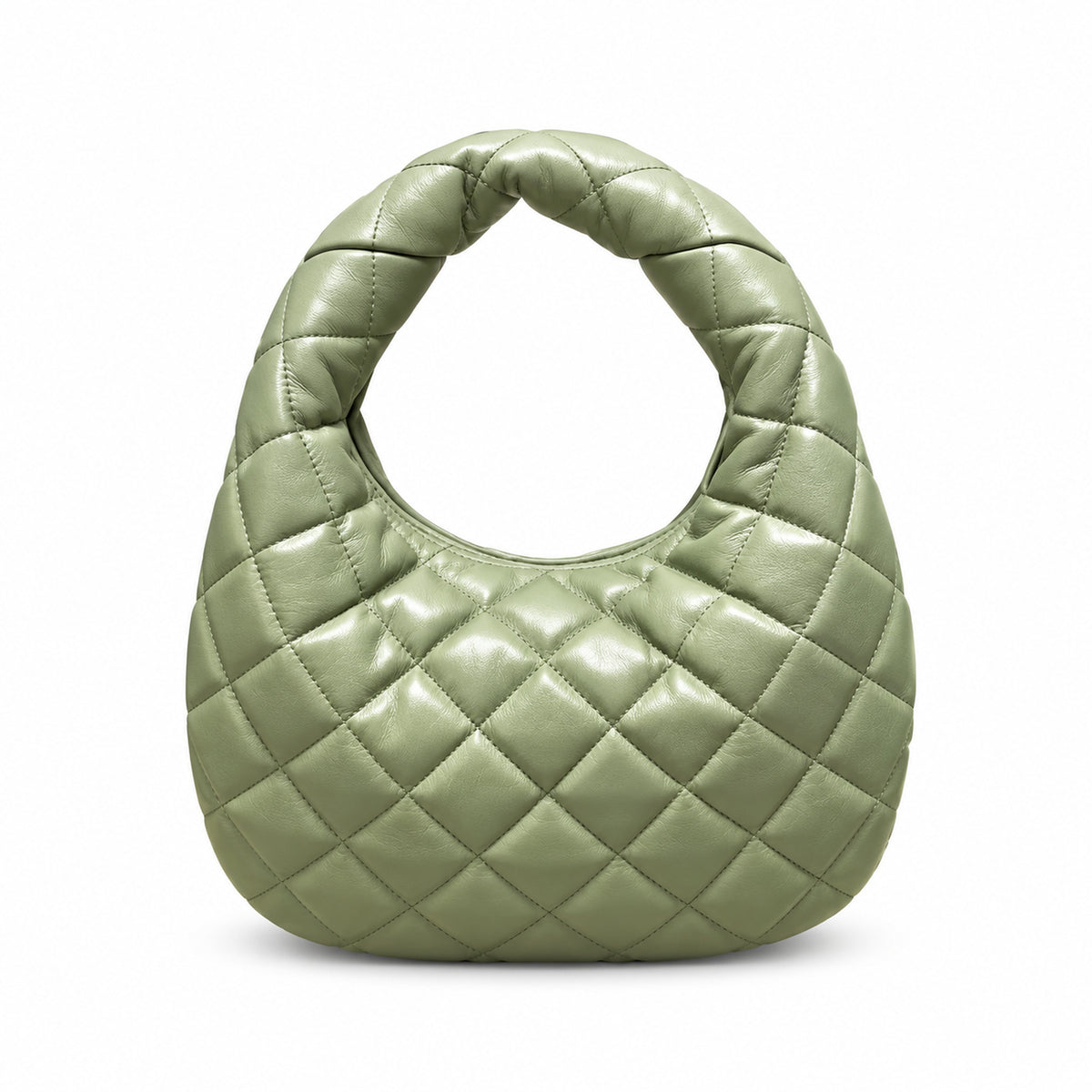 Saint Laurent Baby ICARE Quilted Hobo Bag in Sage Green