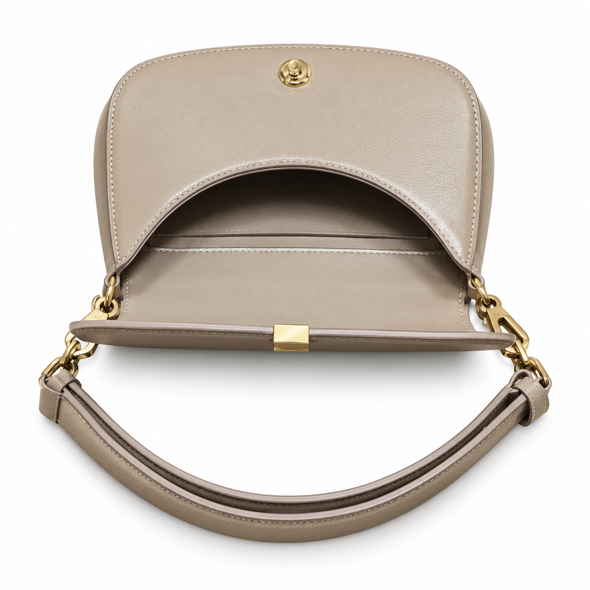 YSL Solferino Shoulder Bag – Taupe Leather