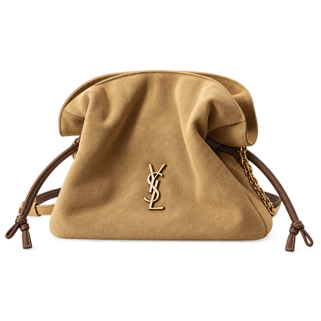 Saint Laurent Calypso Bag – Camel Suede