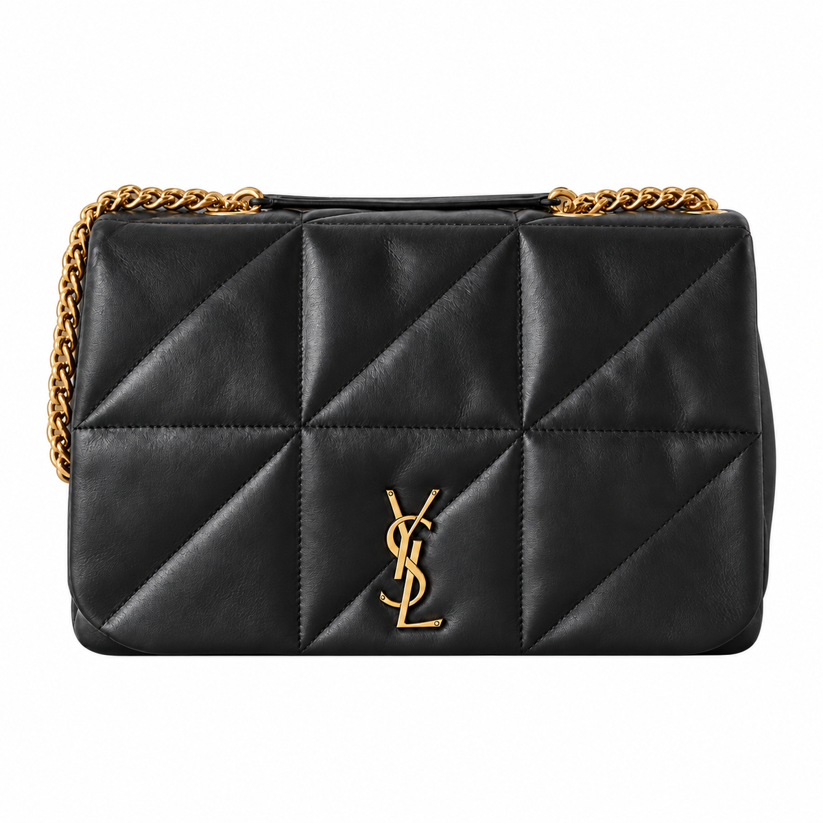YSL Jamie Quilted Leather Flap Shoulder Bag Black