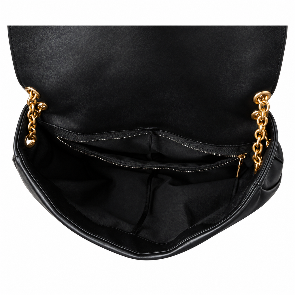 YSL Jamie Quilted Leather Flap Shoulder Bag Black