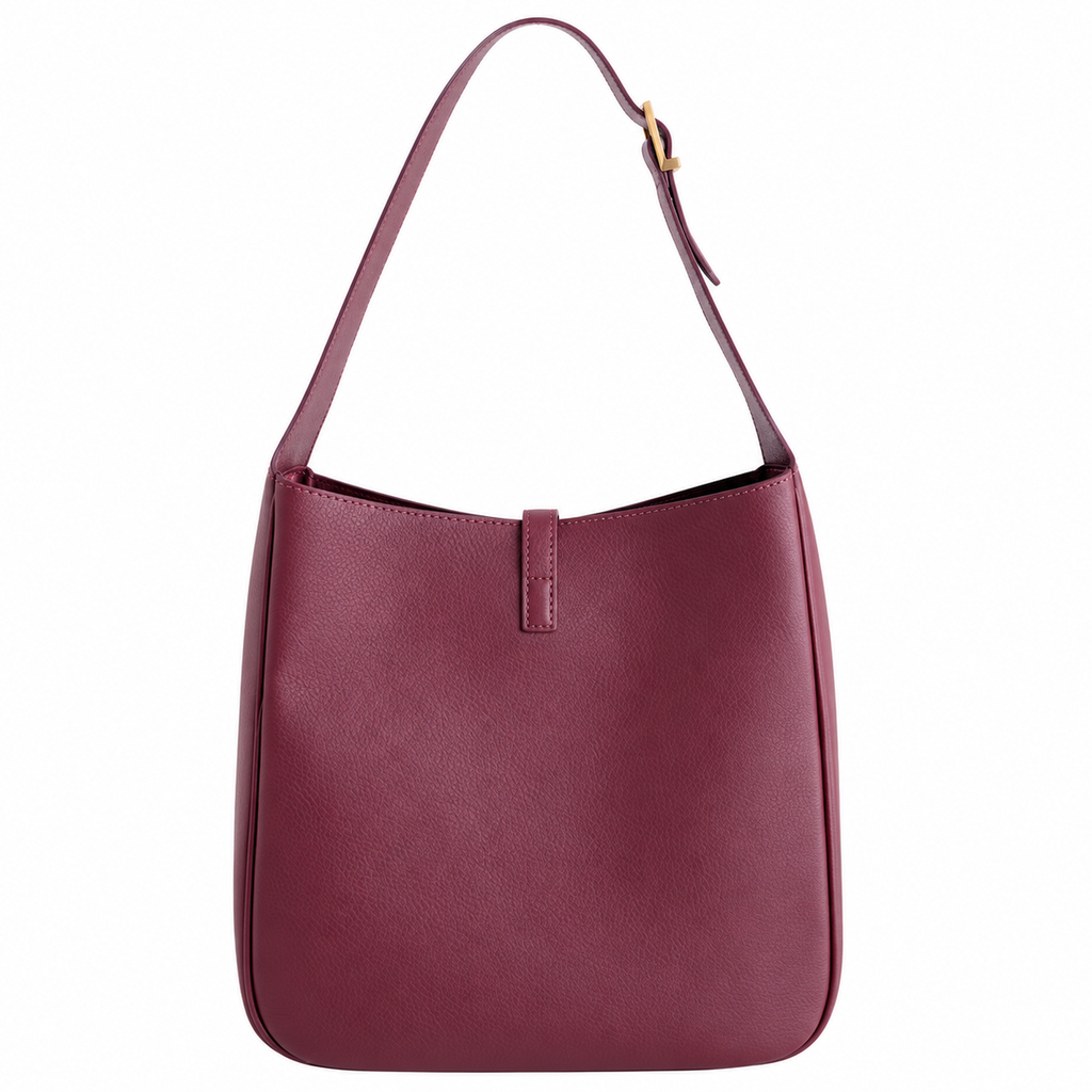 Saint Laurent YSL Le 37 Hobo Bag – Bordeaux Leather Gold