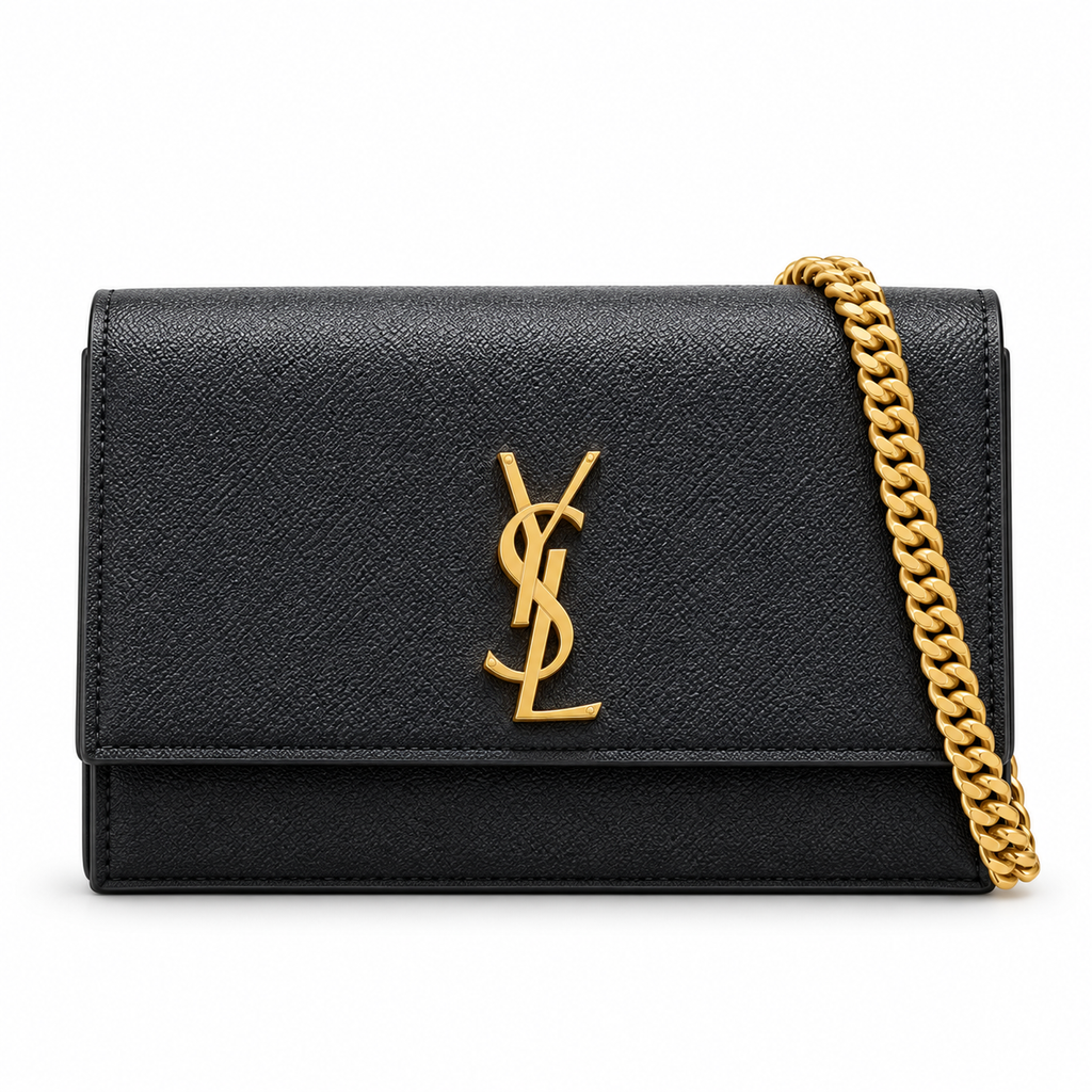 Saint Laurent YSL Kate Small Chain Bag – Black Gold